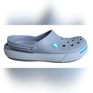 Crocs gray blue Crocband 2 Clogs Unisex - Charcoal Gray, Men 10 Women 12 EUC